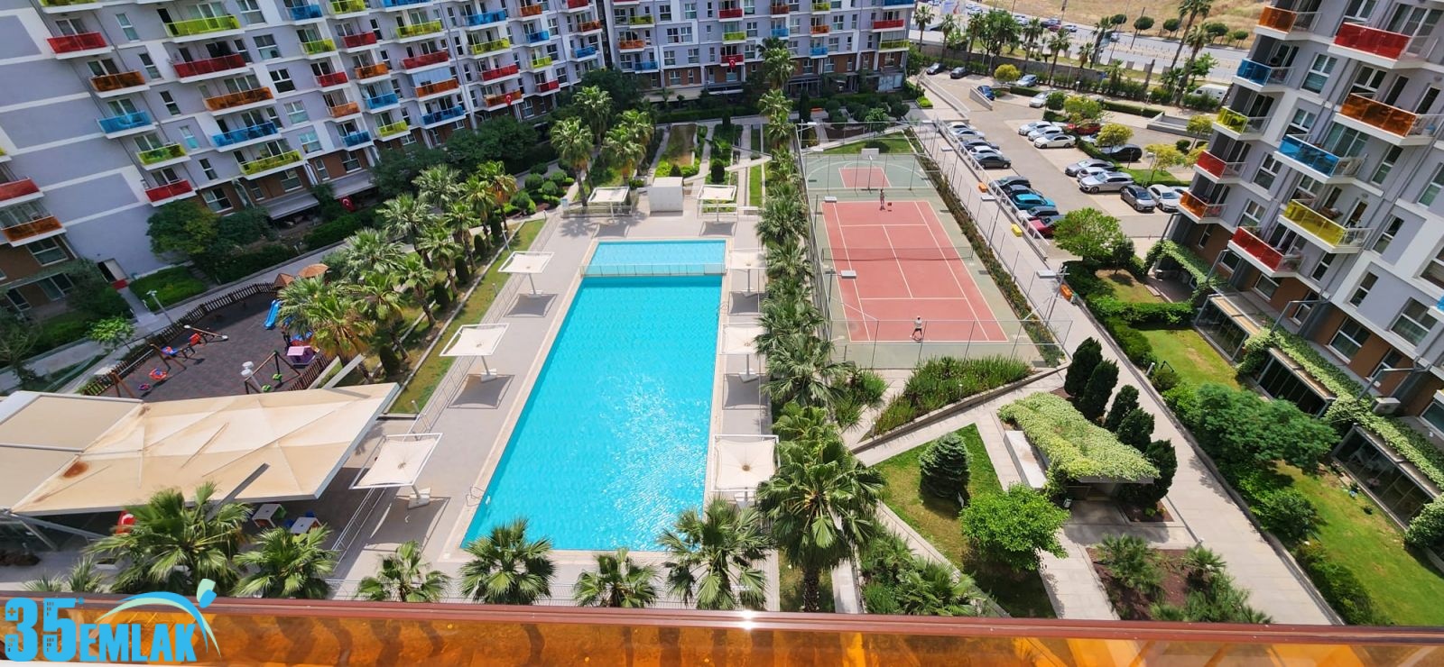 35 EMLAK’TAN EŞYALI SOYAK OPTİMUS A2 BLOK 8.KAT HAVUZ MANZARALIDIR. 